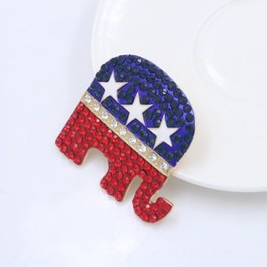 Large "Grand Old Party" Rhinestone Elephant PIn
